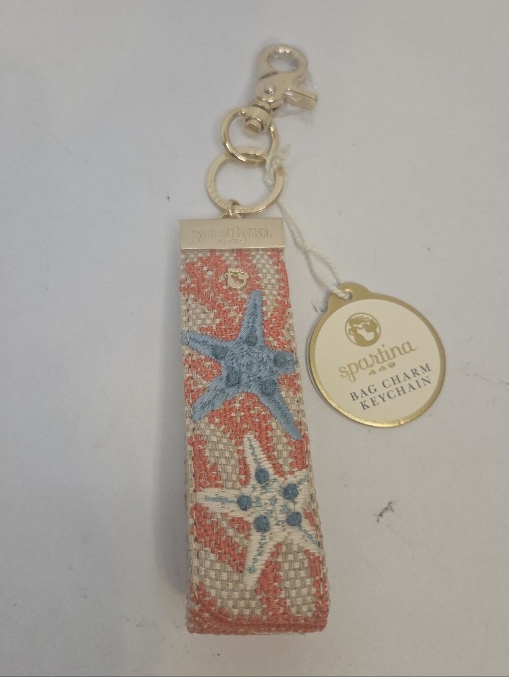 Spartina 449 Grab N Go Keychain Ogeechee Sea Life Coral NWT
